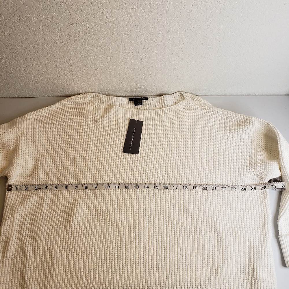 French Connection Waffle Knit White Sweater - Picture 7 of 8